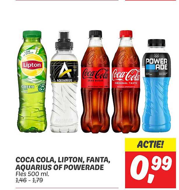 COCA COLA, LIPTON, FANTA, AQUARIUS OF POWERADE