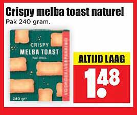 Crispy melba toast natuurel