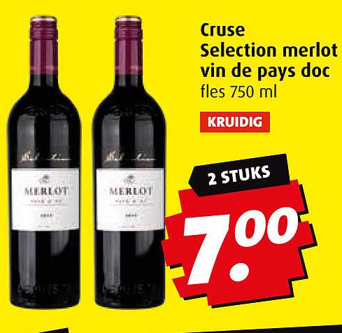 Cruse Selection merlot vin de pays doc