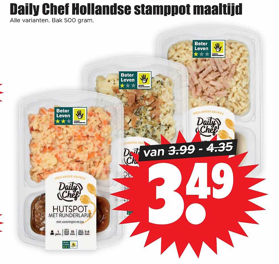 Daily Chef Hollandse stamppot maaltijd