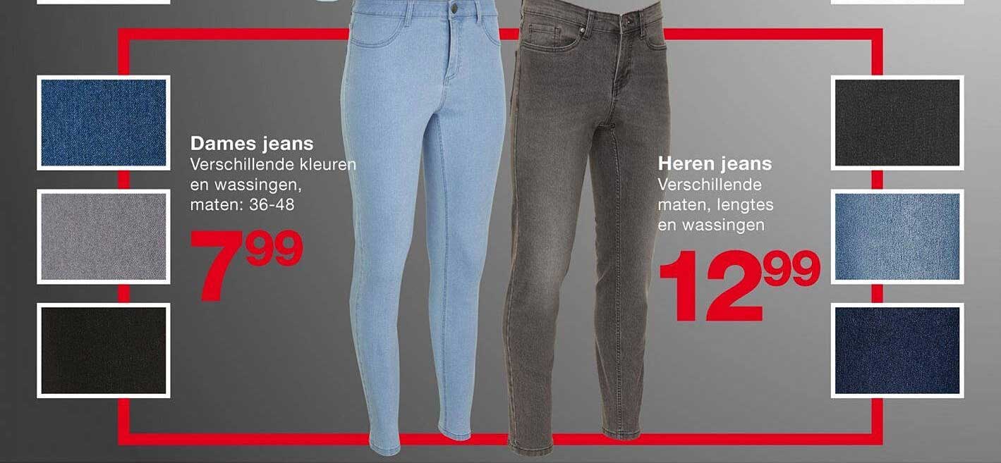 Dames jeans  
Heren jeans