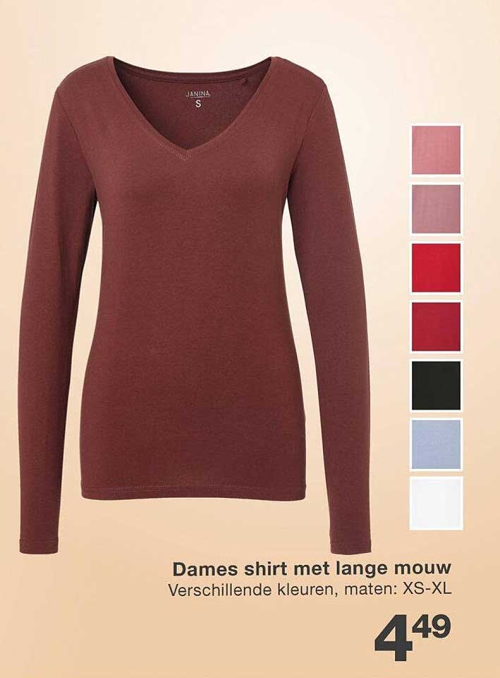 Dames shirt met lange mouw