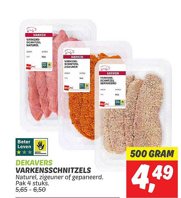 DEKAVERS VARKENSSCHNITZELS