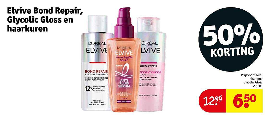 Elvive Bond Repair, Glycolic Gloss en haarkurens