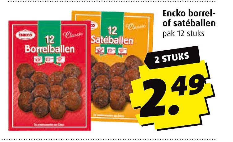 Encko borrel- of satéballen