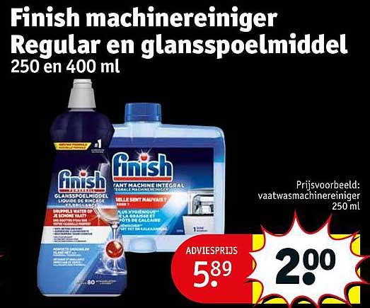 Finish machinereiniger Regular en glansspoelmiddel