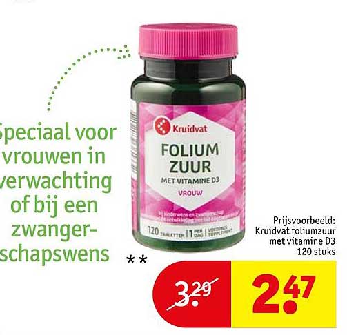 Foliumzuur met vitamine D3