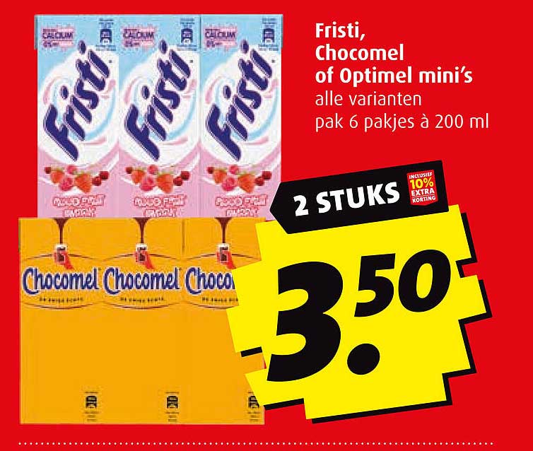 Fristi, Chocomel of Optimel mini’s