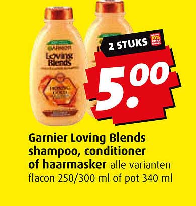 Garnier Loving Blends shampoo, conditioner of haarmasker alle varianten flacon 250/300 ml of pot 340 ml