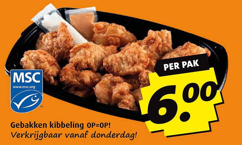 Gebakken kibbeling OP=OP!