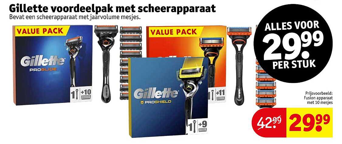 Gillette voordeelpak met scheerapparaat