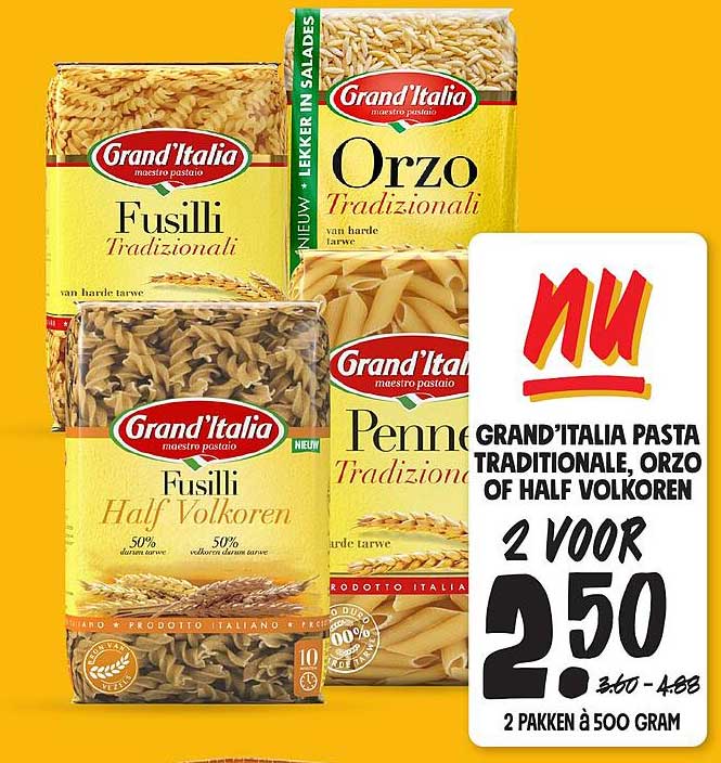 GRAND’ITALIA PASTA TRADITIONALE, ORZO OF HALF VOLKOREN