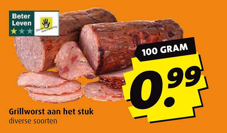 Grillworst aan het stuk