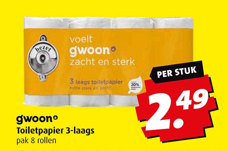 gwoon® Toiletpapier 3-laags