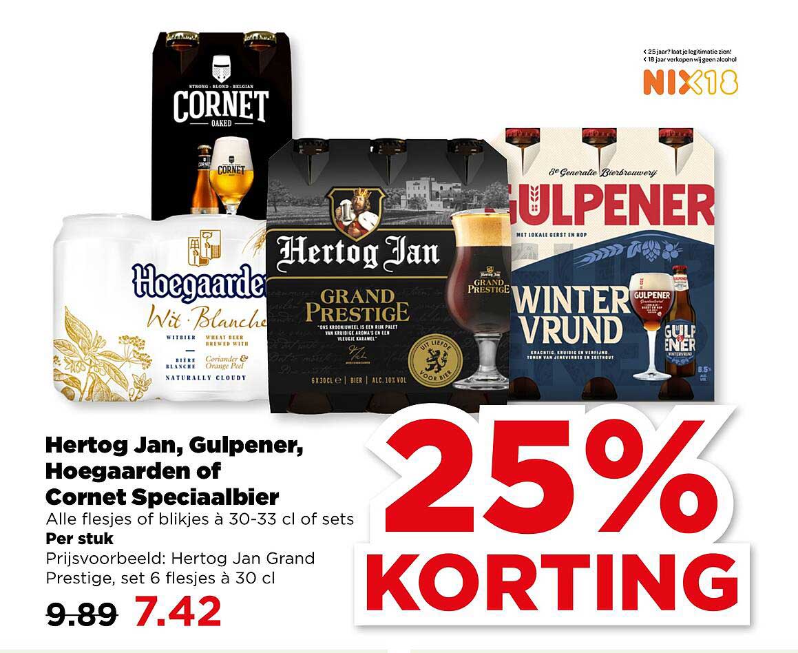 Hertog Jan, Gulpener, Hoegaarden of Cornet Speciaalbier