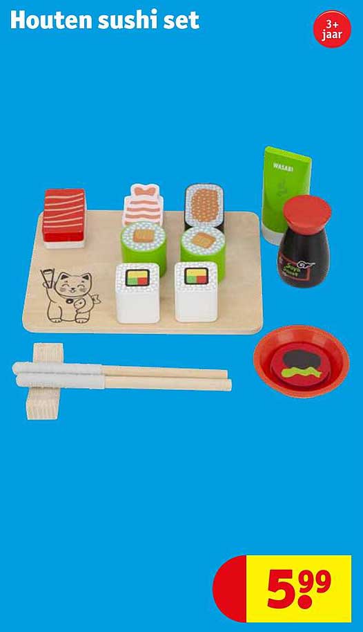 Houten sushi set