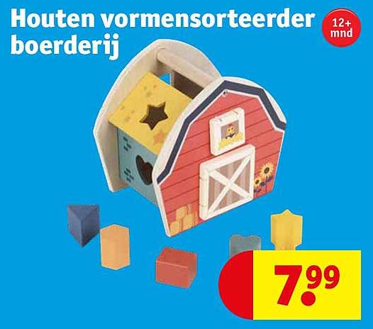 Houten vormensorteerder boerderij