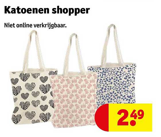 Katoenen shopper