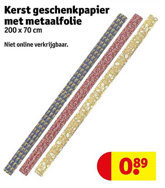 Kerst geschenkpapier met metaalfolie