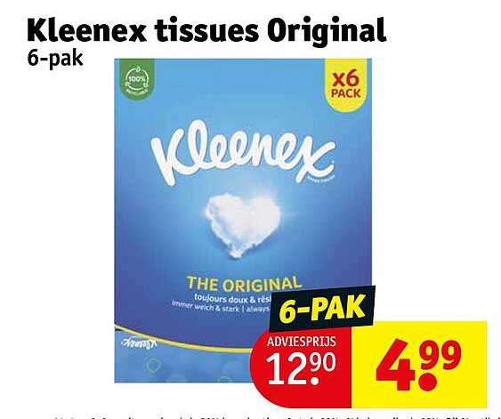 Kleenex tissues Original 6-pak