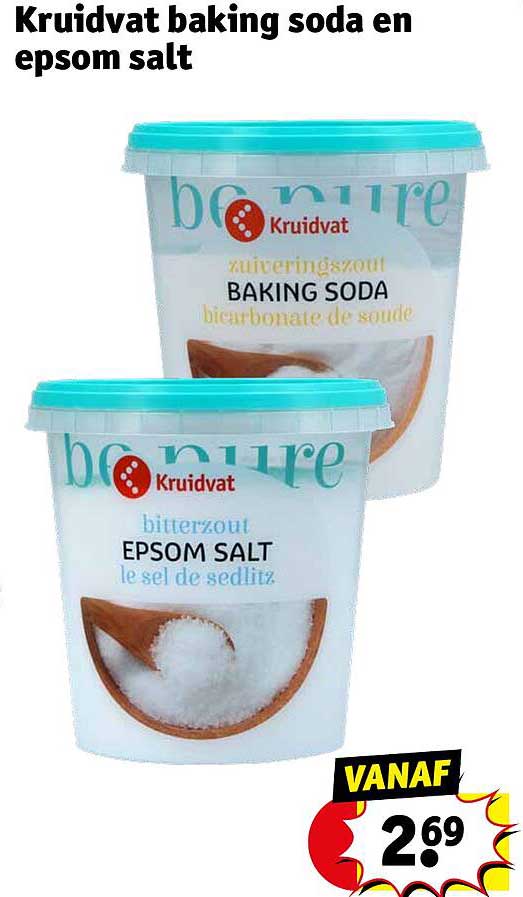 Kruidvat baking soda en epsom salt