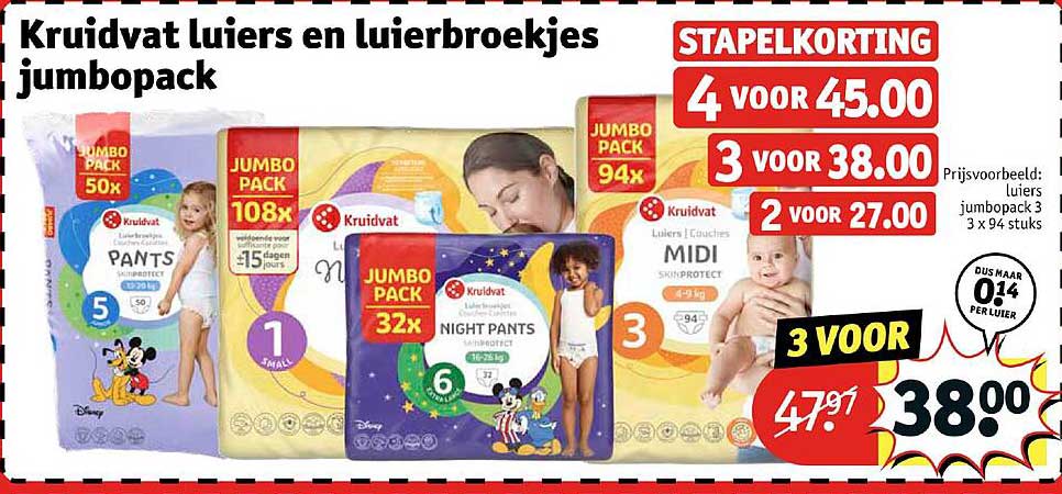 Kruidvat luiers en luierbroekjes jumbopack