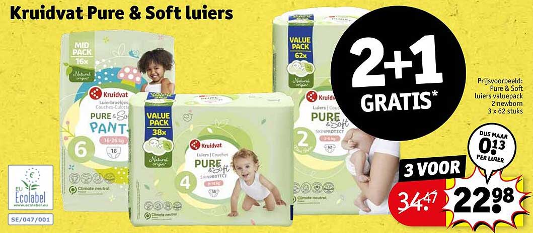 Kruidvat Pure & Soft luiers