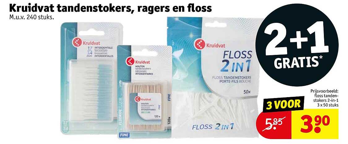 Kruidvat tandenstokers, ragers en floss