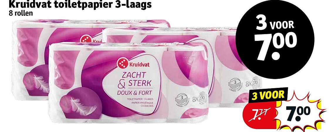 Kruidvat toiletpapier 3-laags