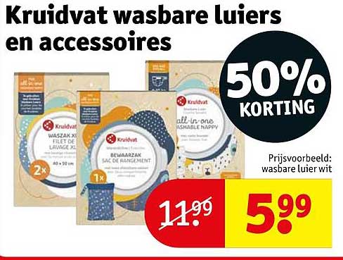 Kruidvat wasbare luiers en accessoires