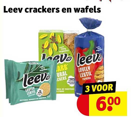 Leev crackers en wafels