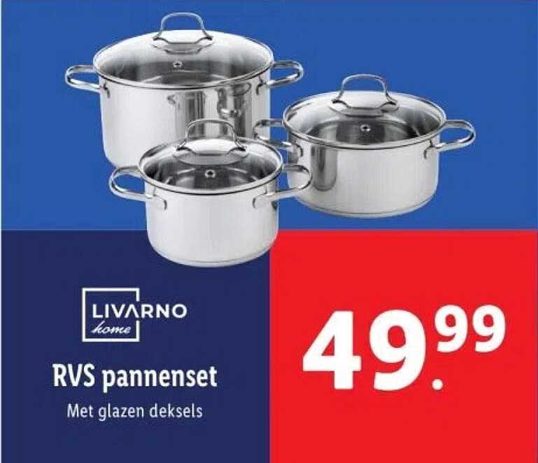 LIVARNO home RVS pannenset