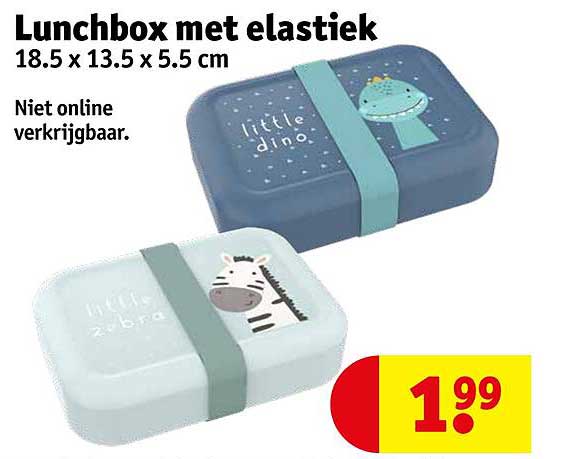 Lunchbox met elastiek