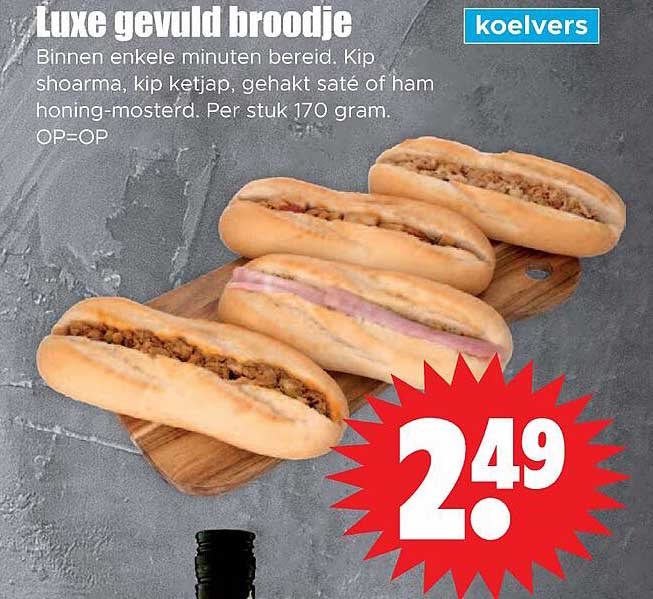 Luxe gevuld broodje