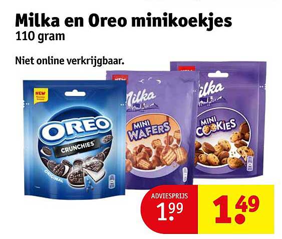 Milka en Oreo minikoekjes