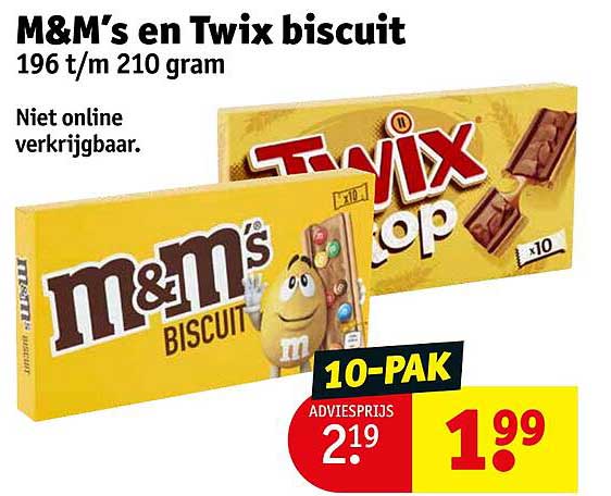 M&M’s en Twix biscuit