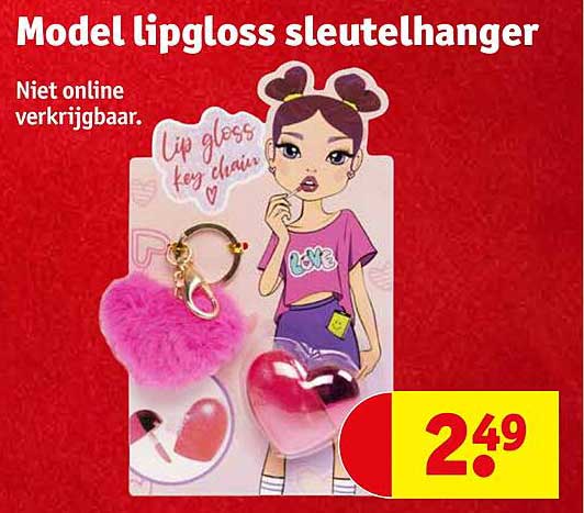 Model lipgloss sleutelhanger