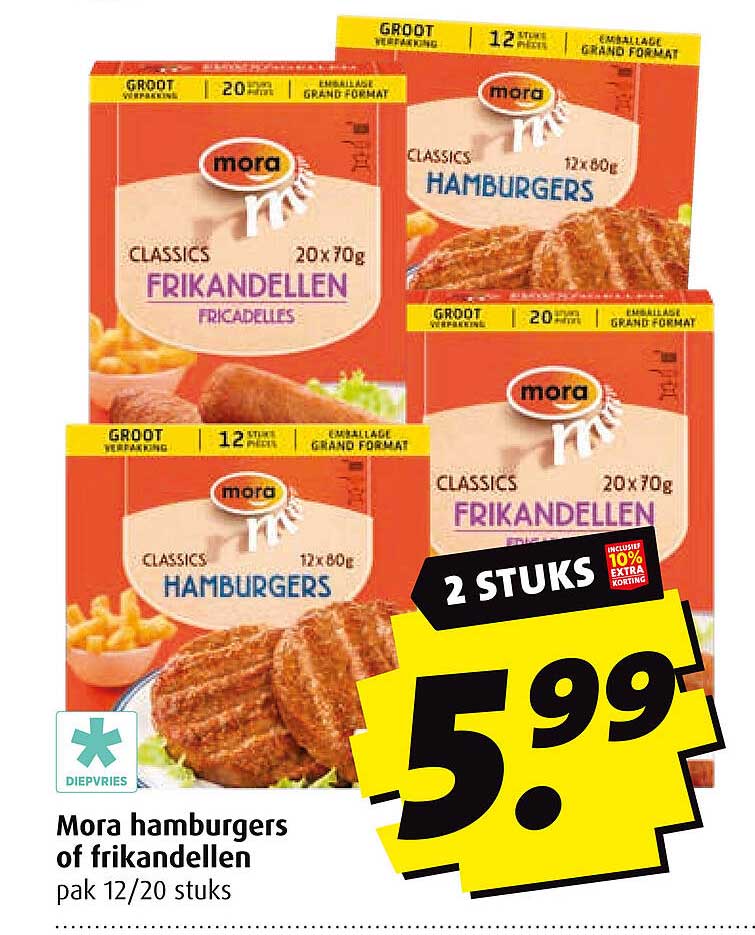 Mora hamburgers of frikandellen