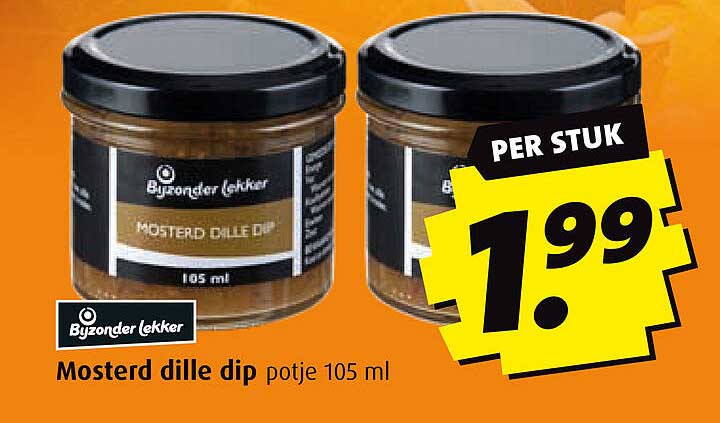 Mosterd dille dip potje 105 ml