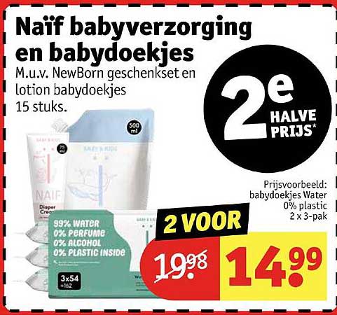 Naïf babyverzorging en babydoekjes