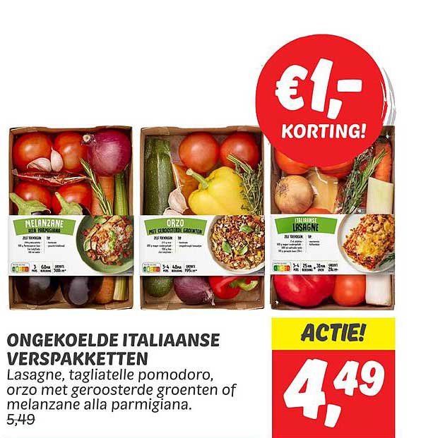 ONGEKOELDE ITALIAANSE VERSPAKKETTEN