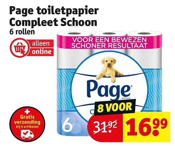 Page toiletpapier Compleet Schoon