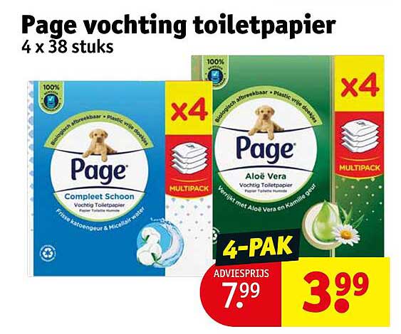 Page vochtigheid toiletpapier