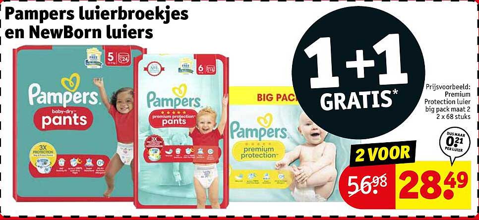 Pampers luierbroekjes en NewBorn luiers