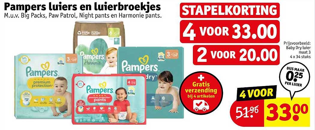 Pampers luiers en luierbroekjes