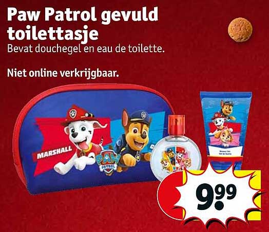 Paw Patrol gevuld toilettasje