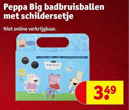 Peppa Big badbruisballen met schildersetje