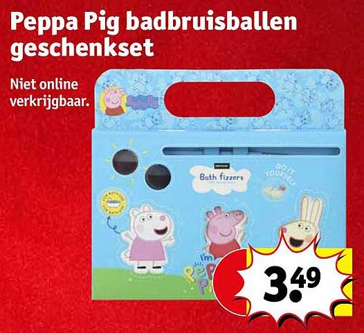 Peppa Pig badbruisballen geschenktset