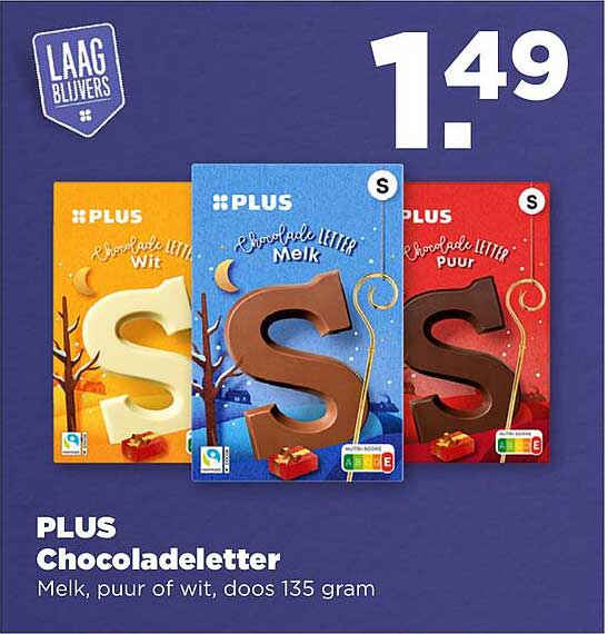 PLUS Chocoladeletter