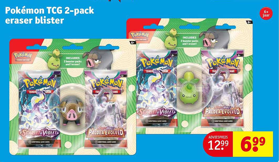 Pokémon TCG 2-pack eraser blister